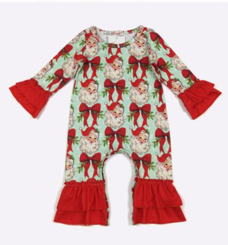Aqua St. Nick Baby Romper