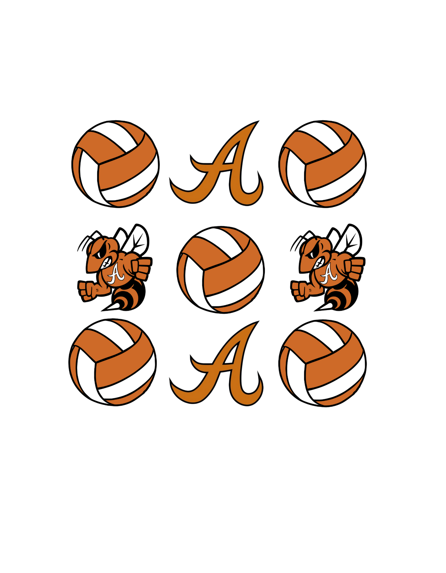 Jackets Volleyball Tic Tac Toe