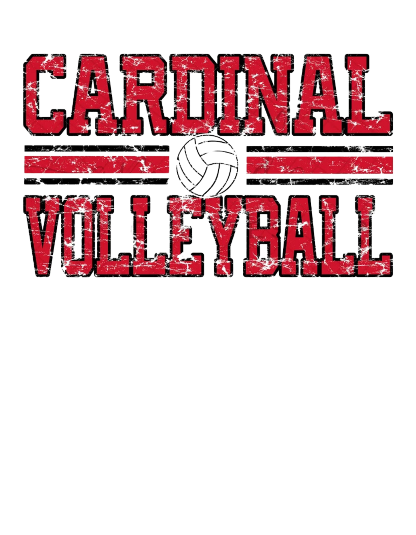 Caffey Volleyball Distressed shirt