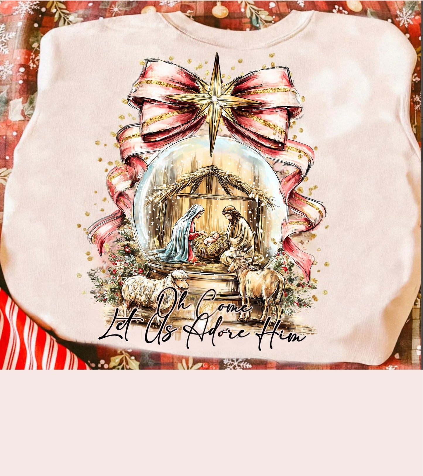 Nativity Snow Globe Tee - Youth