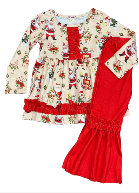 Vintage Christmas Girls Set